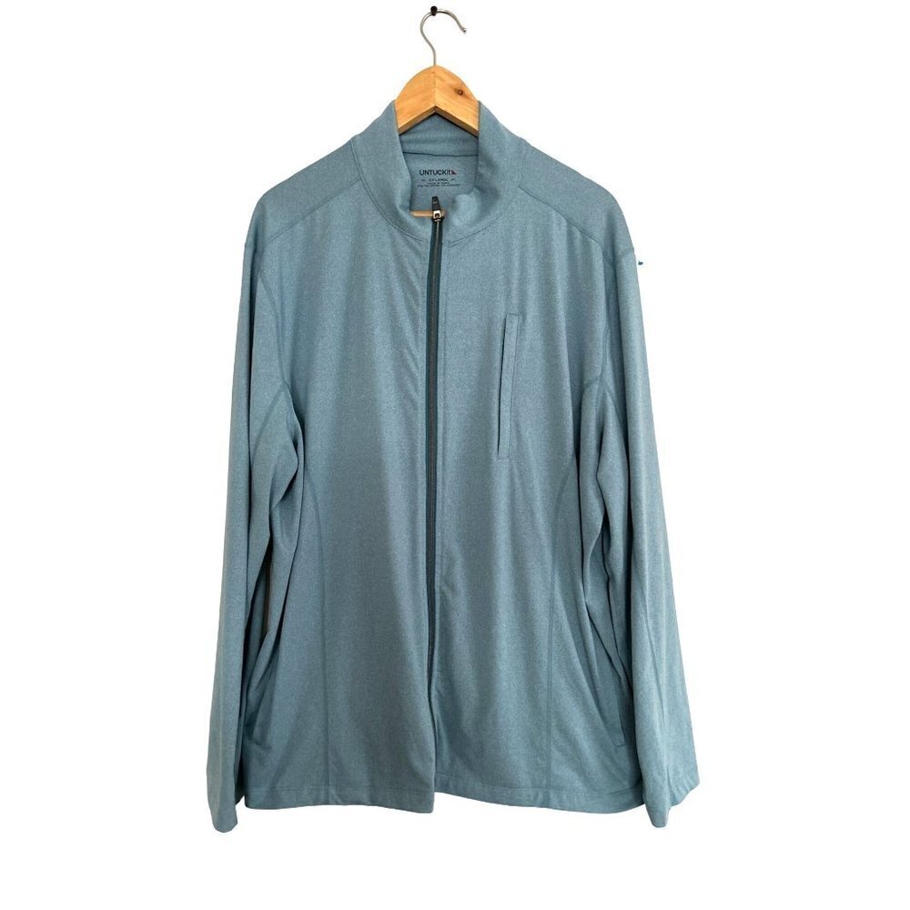 UNTUCKit Full Zip Performance Sweatshirt Jaclet Light Clue Size 2XL